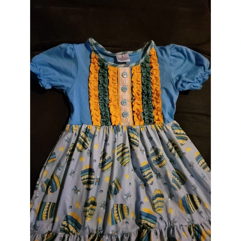 Boutique spring Easter egg dress size large fits‎ like 4t